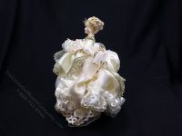 (image for) Miniature Handcrafted Vintage Rococo Lady in White with Fan