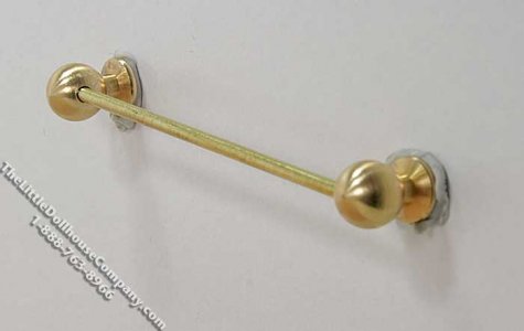 (image for) Miniature Short Brass Towel Bar