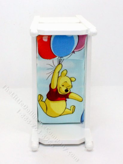 Miniature White Kid's Bunk Bed with Winnie The Pooh Bedding [DBJ 241-6 ...