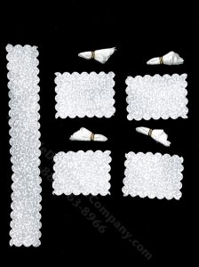 (image for) Miniature White Table Runner with Placemats & Napkins