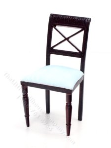 (image for) Miniature Mahogany Cross-back Chair for Dollhouses
