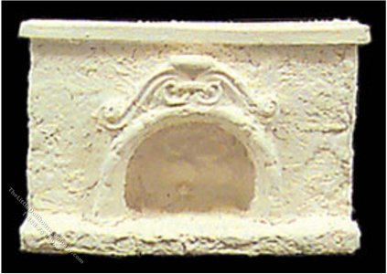 (image for) 1/2 Scale Resin Paintable Fireplace for Dollhouses
