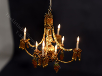 (image for) Dollhouse Miniature 12V Cyprus Crystal Chandelier