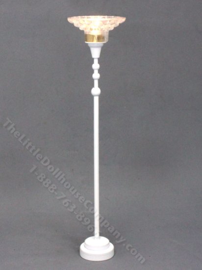 (image for) Miniature Battery Operated White Park Ave. South Lamp