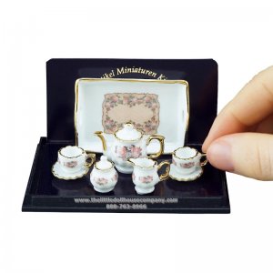 (image for) Miniature Tea-Set "Baronesse" - Classic Rose Design