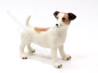 (image for) Miniature Light Brown Porcelain Jack Russel Terrier Dog for Dollhouses