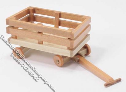 (image for) Miniature Wooden Wagon for Dollhouses