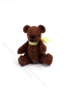(image for) Vintage Miniature Brown Teddy Bear for Dollhouses