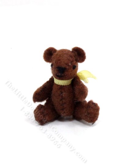 (image for) Vintage Miniature Brown Teddy Bear for Dollhouses