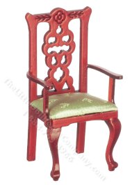 (image for) Miniature Mahogany Armchair For Dollhouses