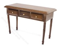 (image for) Miniature Walnut Console Table for Dollhouses