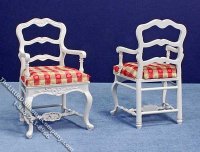 (image for) Miniature White Provence 8 Piece Dining Room Set for Dollhouses