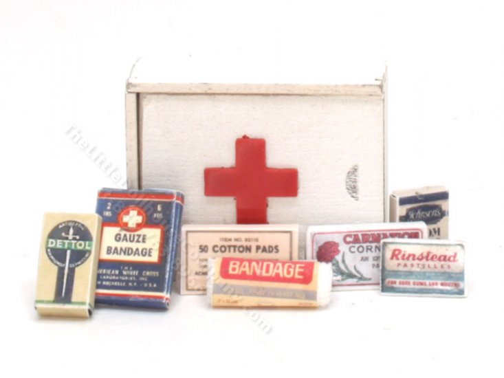(image for) Miniature Wooden First Aid Box by Jane Woodham