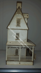 (image for) Half Scale Abriana Country Cottage Laser Cut Dollhouse Kit