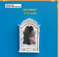 (image for) Miniature Baroque Style White Painted Mirror