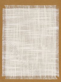 (image for) Miniature Fringe Linen Rug for Dollhouses - Medium