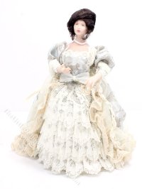(image for) Porcelain Doll in Silver Ballgown