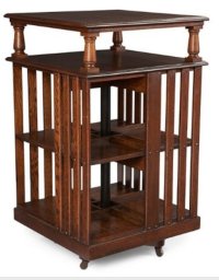 (image for) Miniature Walnut Mission Library Table