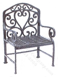 (image for) Miniature Half Scale Filigree Iron Chair Kit