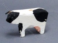(image for) Miniature Wooden Toy Cow for Dollhouses