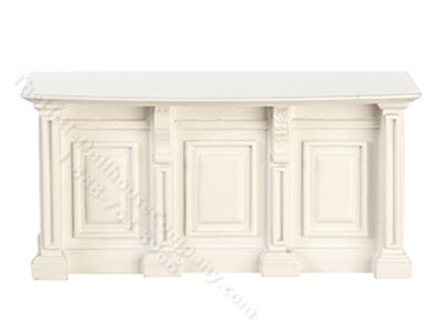(image for) Miniature White Kitchen Island for Dollhouses