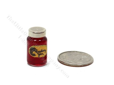 (image for) Miniature Jar of Raspberry Jam for Dollhouses
