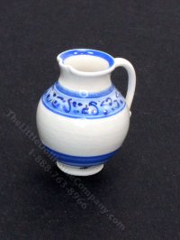 (image for) Miniature Blue Ceramic Pitcher