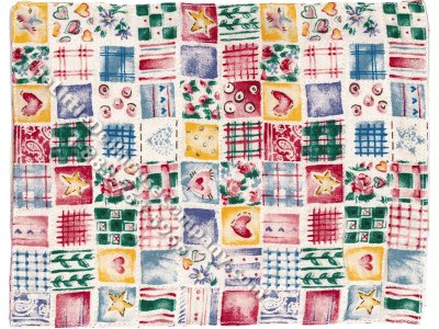 (image for) Miniature Handmade Quilt for Dollhouses - Hearts and Stars