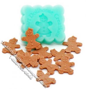 (image for) Gingerbread Girl Mold with Clay for Dollhouses