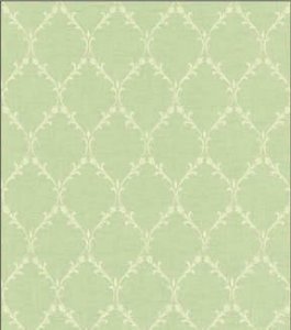 (image for) Dollhouse Scale Model Wallpaper Emma Lattice Green