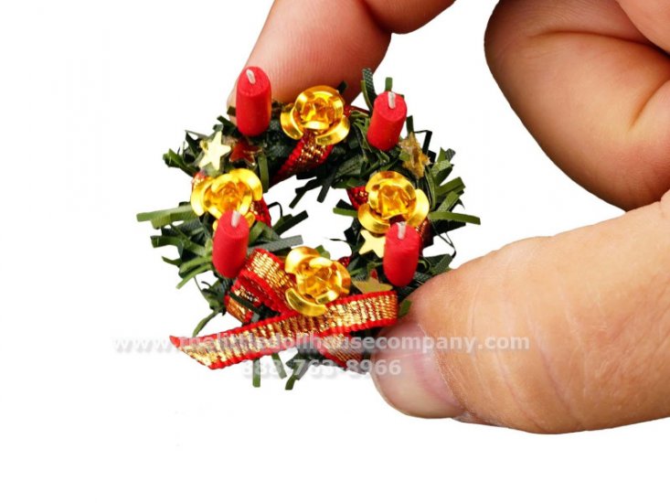 (image for) Miniature Advent Wreath for Dollhouses