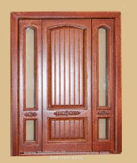 (image for) Miniature Walnut Provincial Door with Side Lights