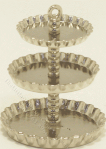 (image for) Miniature 3 Tier Silver Cake Stand