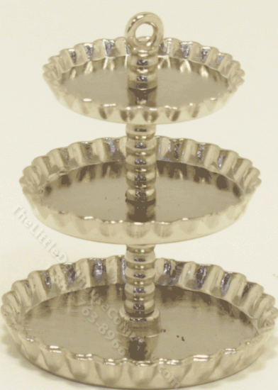 (image for) Miniature 3 Tier Silver Cake Stand