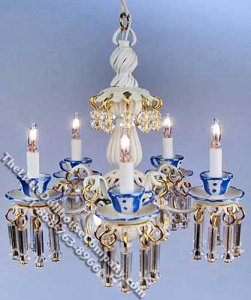 (image for) Miniature Blue Teacups Chandelier