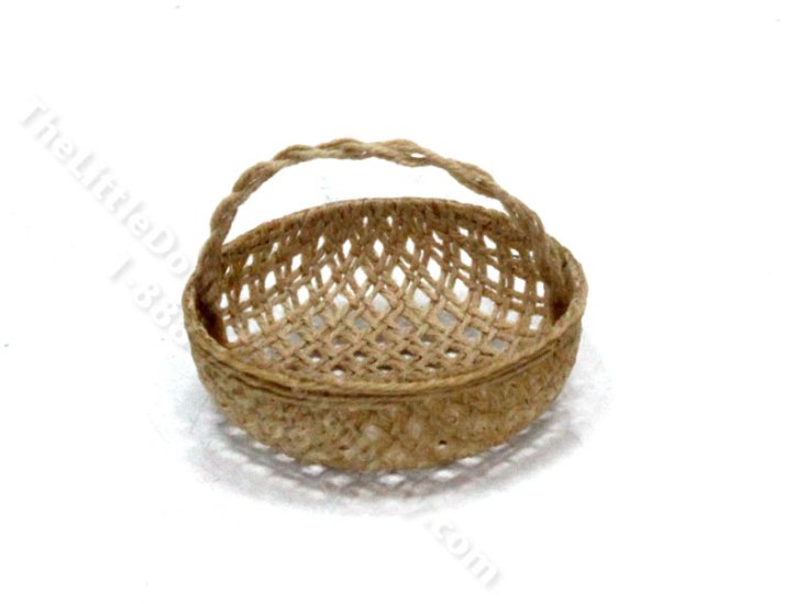 (image for) Miniature Round Basket for Dollhouses