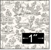 (image for) Dollhouse Scale Model Wallpaper Campagne Toile - Gray