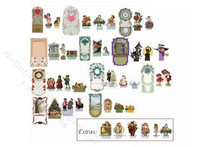 (image for) Miniature Holiday Greeting Cards Kit for Dollhouses