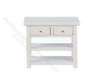 (image for) Miniature White Kitchen Table w/Drawers