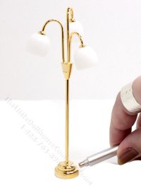 (image for) Miniature LED 3 Globe Floor Lamp with Wand for Dollhouse