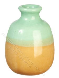 (image for) Miniature Bulbous Green Vase for Dollhouses