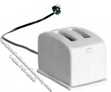 (image for) Miniature White Toaster for Dollhouses