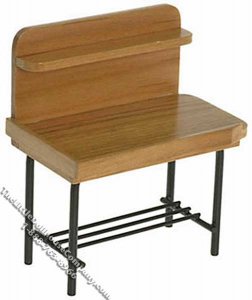 (image for) Miniature Oak Potting Table for Dollhouses