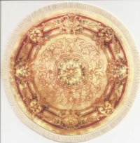 (image for) Miniature Round Flower Themed Rug for Dollhouses