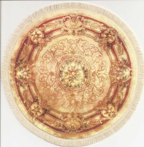 (image for) Miniature Round Flower Themed Rug for Dollhouses