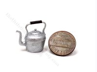 (image for) Miniature Kettle for Dollhouses - Silver