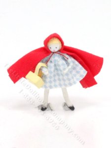 (image for) Handmade Miniature Little Red Riding Hood Doll