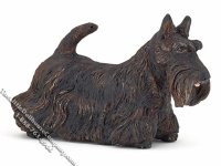 (image for) Miniature Black Scottish Terrier Dog for Dollhouses