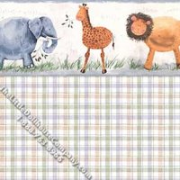 (image for) Dollhouse Scale Model Wallpaper Baby Safari Pattern