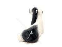 (image for) Miniature Porcelain Spaniel Dog Figurine for Dollhouses
